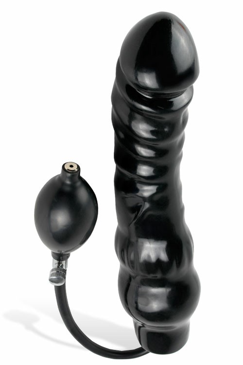 11″ Inflatable Ass Blaster Dildo Dildos Black