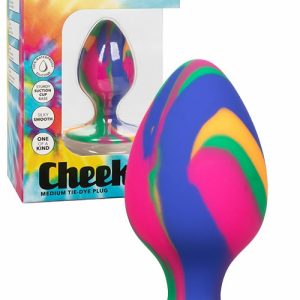 3″ Cheeky Tie Dye Silicone Butt Plug Anal Toys Multi