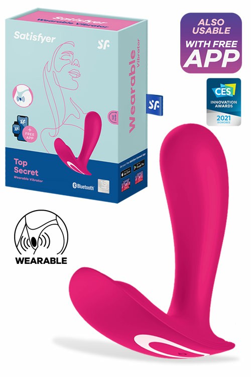 4.3″ Top Secret Wearable G Spot Vibrator Rabbit Vibrators Pink