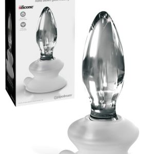 4″ Glass Butt Plug Anal Toys Clear