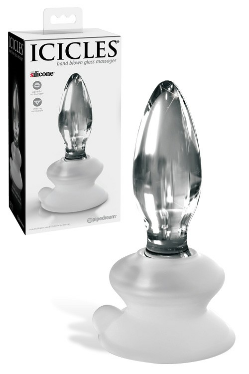 4″ Glass Butt Plug Anal Toys Clear