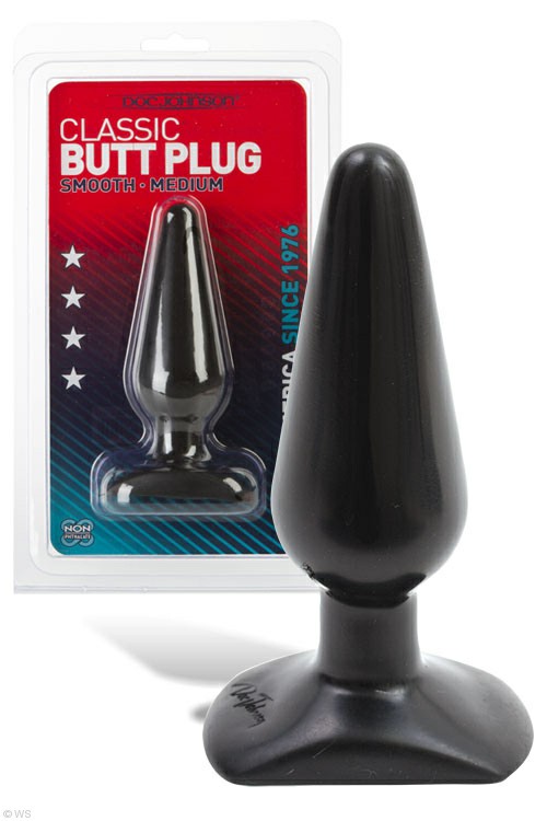 5.5″ Smooth Black Butt Plug Anal Toys Black