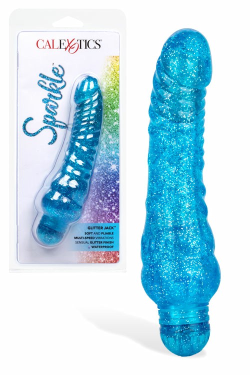 5.75″ Sparkle Glitter Jack Classic Vibrator Classic Vibrators Blue