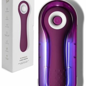 7.5″ Ultraviolet Clitoral Vibrator With Sterilising Case Classic Vibrators Purple