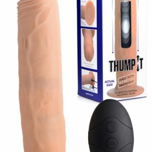 8.7″ Remote Controlled Thumping Silicone Dildo Dildos Flesh