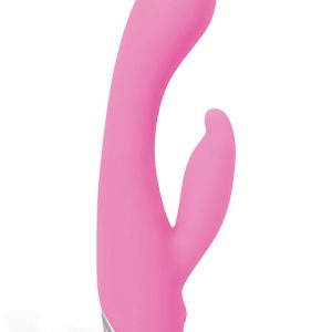 8″ Angled G-Spot Tip Rabbit Vibrator Rabbit Vibrators Pink