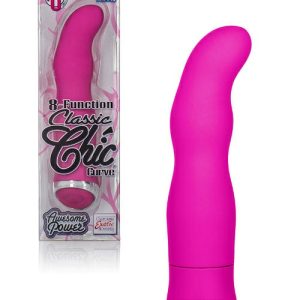 8 Function Classic Curved 5.5″ Vibrator G-Spot Vibrators Pink