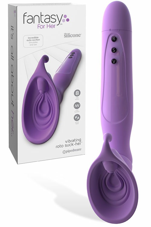 9.8″ Oral Sex Simulation Vibrator With Rotating Sucker Clitoral Vibrators Lilac