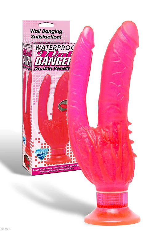 9″ Wall Bangers Double Penetrator Dildos Red