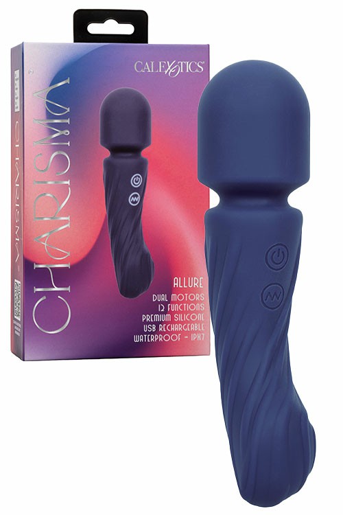 Allure 6.75″ Double Ended Wand Massager Vibrators Navy