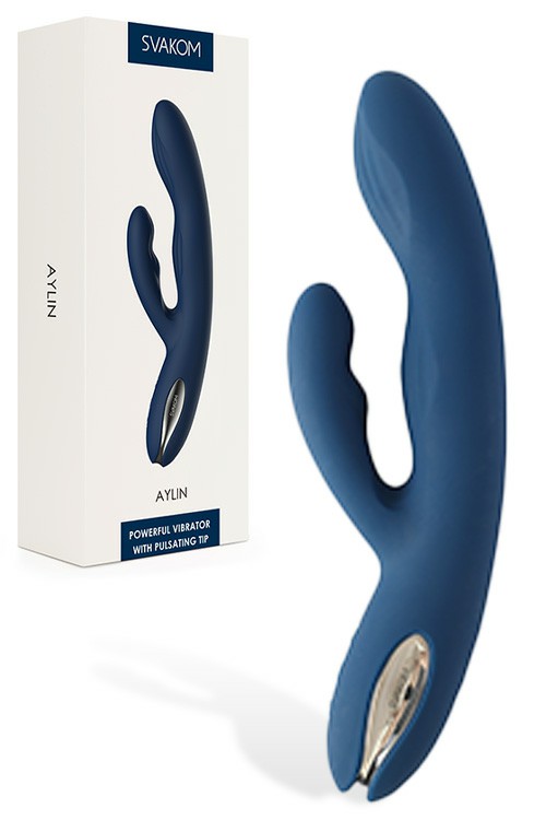 Aylin 8.4″ Pulsing Rabbit Vibrator Rabbit Vibrators Navy