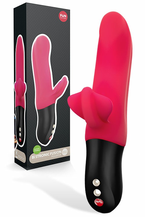 Bi Stronic Fusion 8.5″ Pulsing & Thrusting Rabbit Vibrator Rabbit Vibrators Light Pink