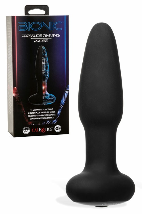 Bionic Pressure 5.75″ Pressure Activated Rimming Butt Plug Anal Toys Black