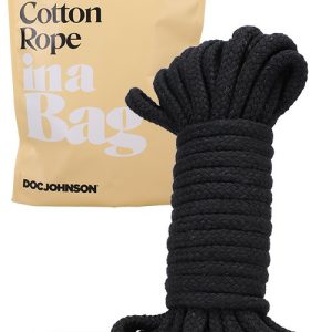 Black Cotton Rope In A Bag Bondage Black