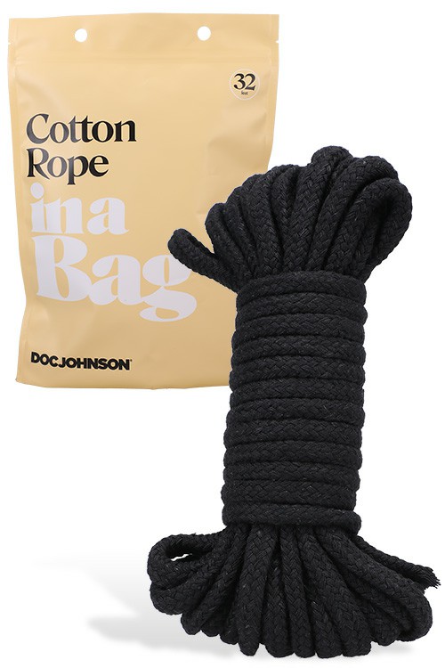 Black Cotton Rope In A Bag Bondage Black