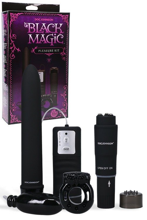 Black Magic 4 Piece Pleasure Kit Couples Toys Black