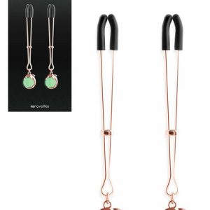 Bound Glow In The Dark Rose Gold Nipple Clamps Bondage Multi