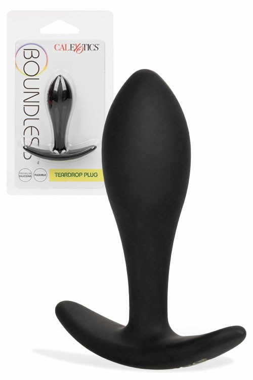 Boundless Teardrop 2.5″ Butt Plug Anal Toys Black