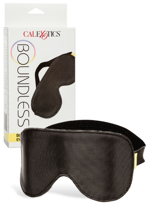 Boundless Vegan Leather Blackout Eye Mask Blindfolds & Hoods Black