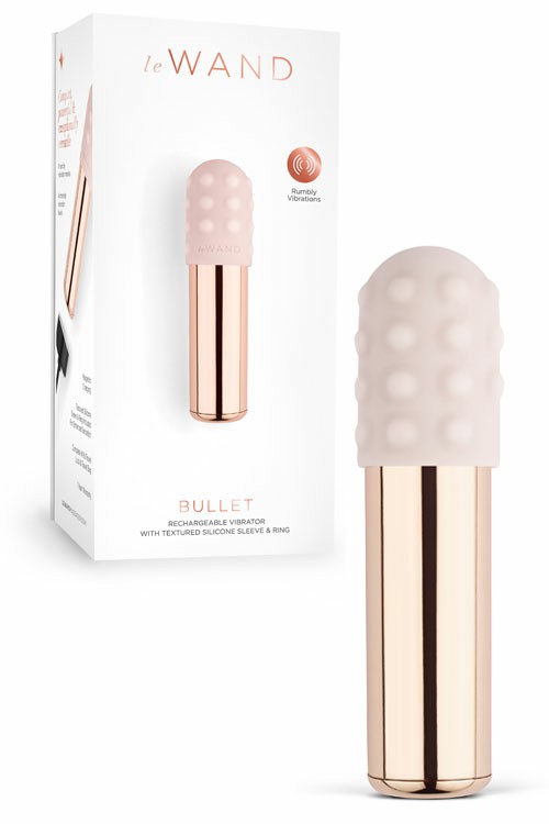 Bullet 3″ Rechargeable Bullet Vibrator With Removable Silicone Sleeve Bullet Vibrators Rose Gold