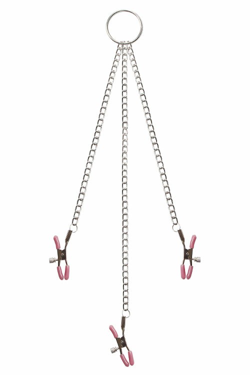 Chain Me Up Adjustable Kink Nipple & Clitoral Clamps Bondage