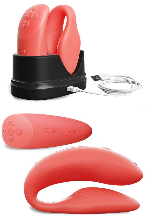 Chorus 3.4″ App & Remote Controlled  Adjustable Couples Vibrator Couples Toys Coral