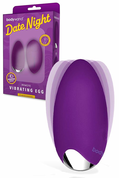 Date Night 4.87″ Remote Controlled Vibrating Egg Massager Vibrating Eggs Purple