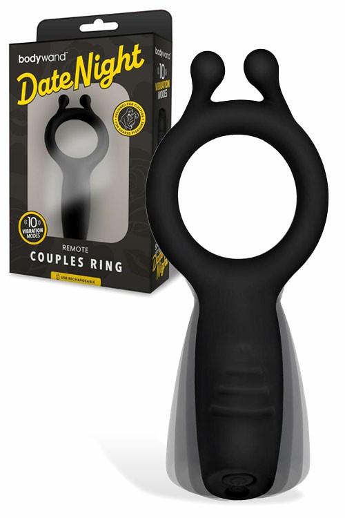 Date Night 5″ Remote Controlled Vibrating Couple’s Ring Couples Rings Black