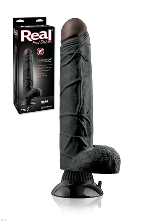 Deluxe Realistic 9″ Vibrator Realistic Vibrators Black