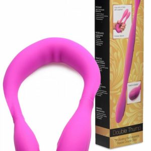 Double Thump 14.5″ Vibrating Dual Ended Dong G-Spot Vibrators Pink