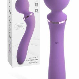 Dual Ended 7.7″ Silicone Wand Vibrator Vibrators Purple