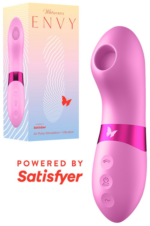 Envy 5″ Air Pulse Suction Clitoral Vibrator Clitoral Vibrators Pink