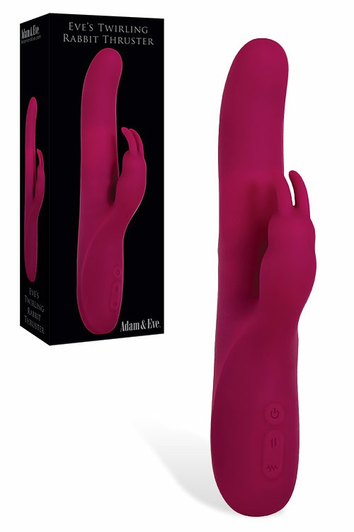 Eve’s Twirling 9.5″ Rabbit Thruster Vibrator Rabbit Vibrators Burgundy