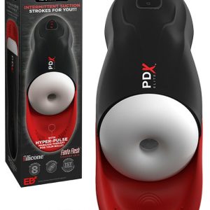 Fap O Matic Pro 10.6″ Sucking & Vibrating Masturbator With Ball Massager Vibrating Masturbators Black/Red