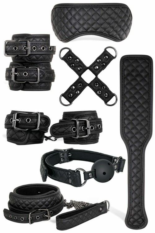 Fetish Dreams Advanced Bondage Set (7 Pce) Bondage Black