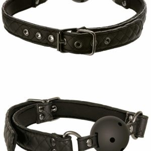 Fetish Dreams Ball Gag Plus Vegan Leather Strap Bondage Black