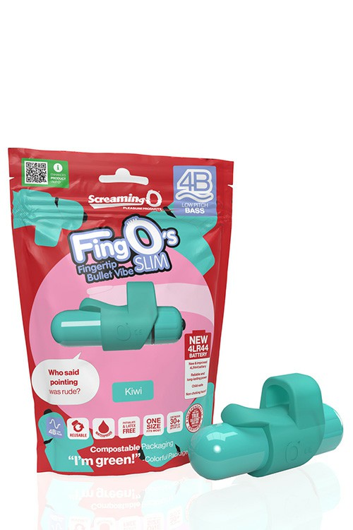 Fingo Slim Rumbly Finger Vibrator Bullet Vibrators Blue