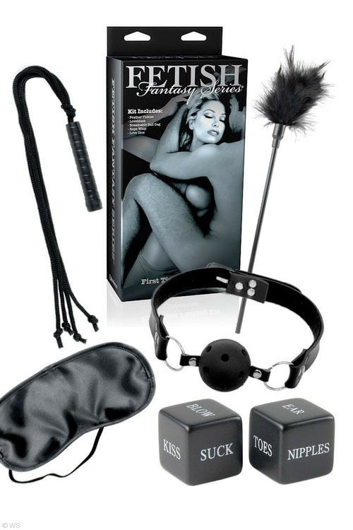 First Time 5 Pce Fantasy Kit Bondage Black