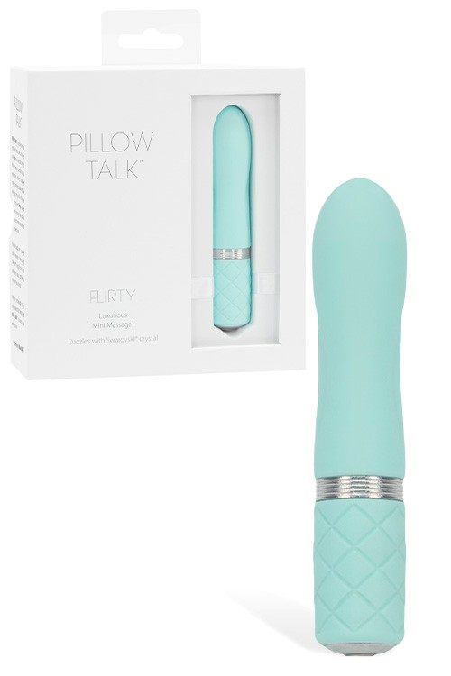 Flirty 4.3″ Swarovski Crystal Bullet Vibrator Bullet Vibrators Teal