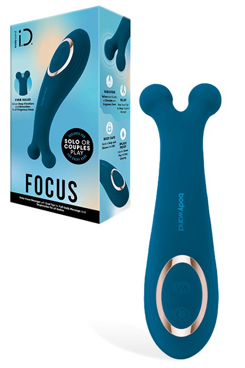 Focus 5.5″ Unisex Vibrating Couples Massager Couples Toys Navy