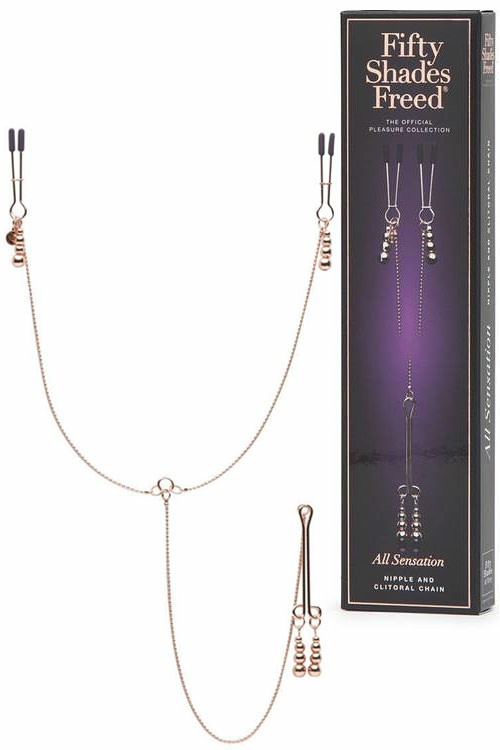 Freed All Sensation Nipple & Clitoral Chain Bondage Gold