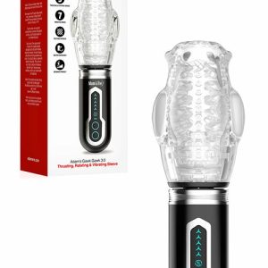 Gawk Gawk 3.0 11″ Thrusting, Rotating, & Vibrating Blowjob Masturbator Vibrating Masturbators Black/White