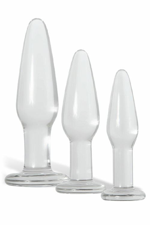 Glass Anal Training Set (3 Pce) Anal Toys Clear