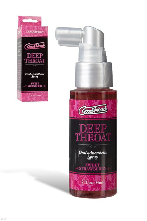 Goodhead Deep Throat Spray Strawberry (2 Oz.) Lubes & Essentials Strawberry