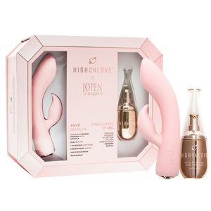 Hemp Seed Oil & Rabbit Vibrator Gift Set Female Sexual Enhancers Pink