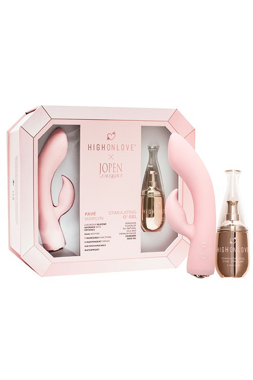 Hemp Seed Oil & Rabbit Vibrator Gift Set Female Sexual Enhancers Pink