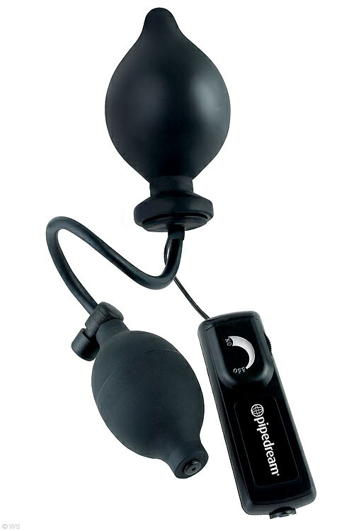 Inflatable 4.5″ Butt Plug With Remote Anal Toys Black