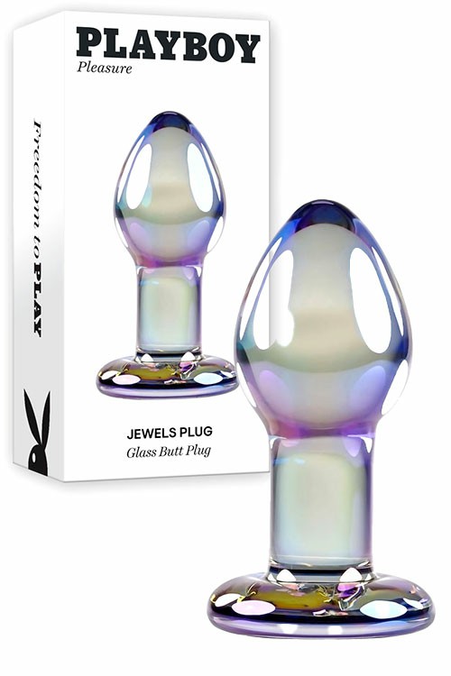 Jewels Plug 3.3″ Glass Butt Plug Anal Toys