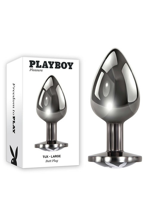 Large Tux 3.8″ Metal Butt Plug Anal Toys Steel