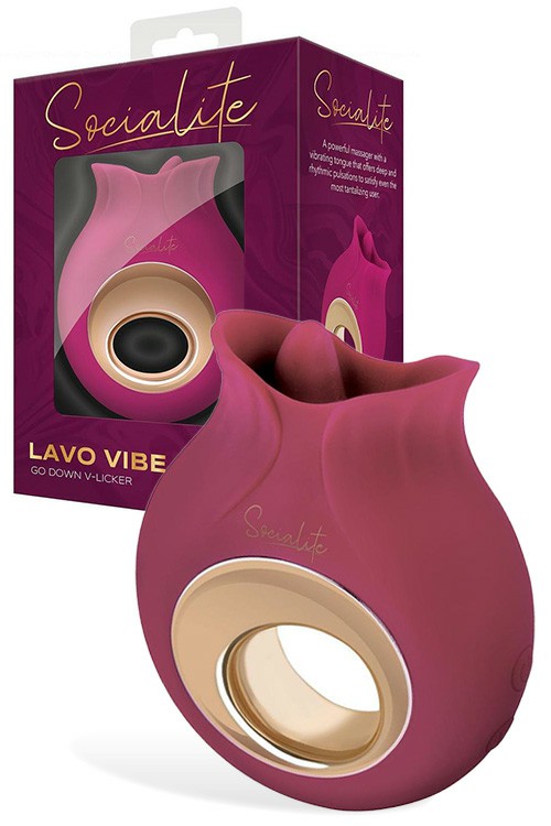 Lavo 3.7″ Tongue Clitoral Vibrator Clitoral Vibrators Merlot